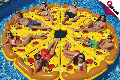 For QR169 Laze & Relax on the Water with a Pizza Slice Pool Float! (QR400 Value)